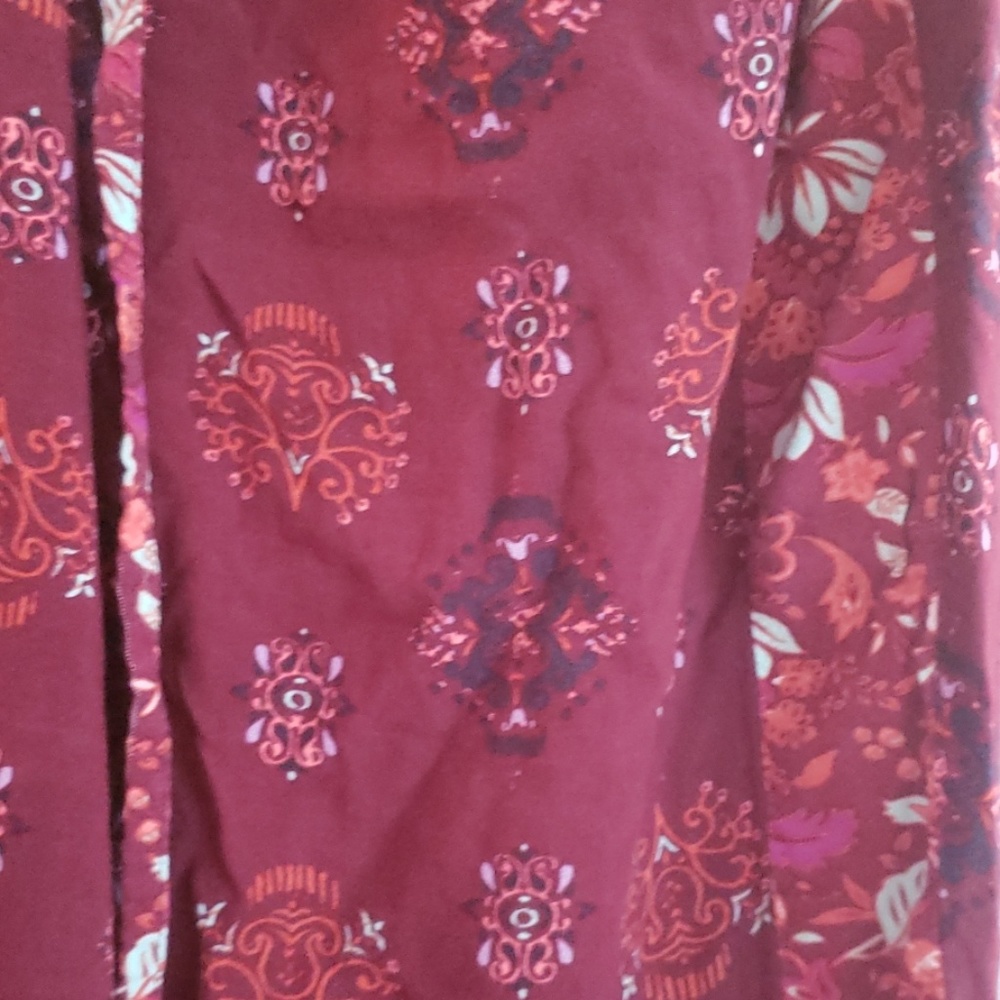 Red aztec drawstring pants - Picture 2 of 2